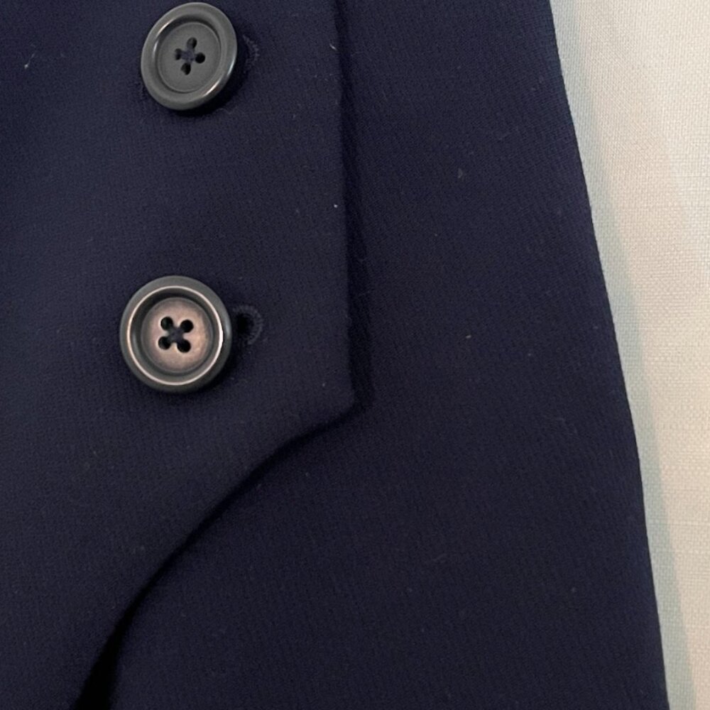 Navy Blue Wrap Mini Skirt - Picture 4 of 10